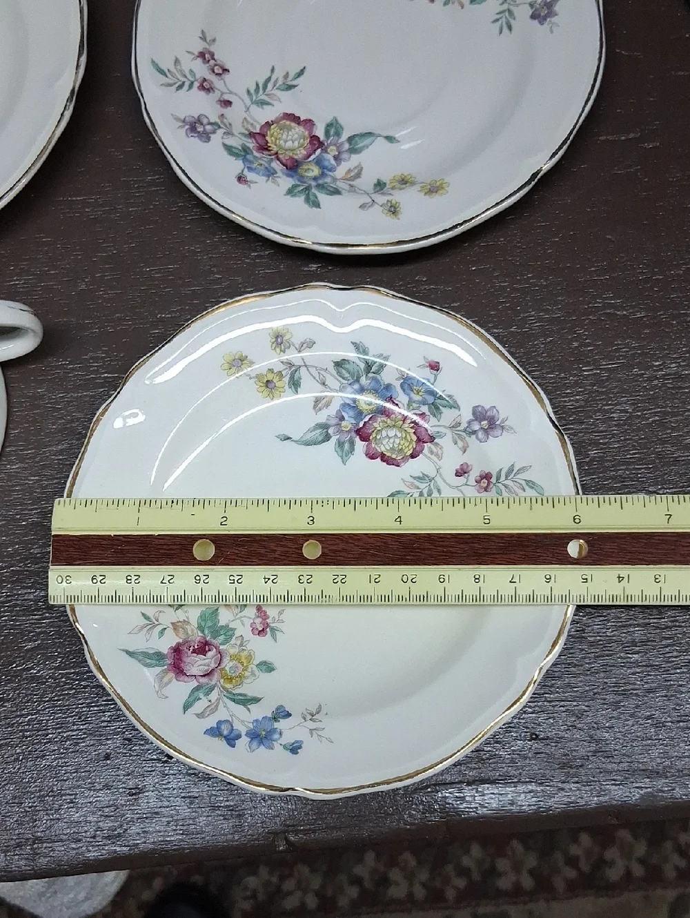 6 Pc EDWIN KNOWLES-4 Saucers, 1 Cup, 1‎ Dessert Plate-Replacement Pieces Winslow